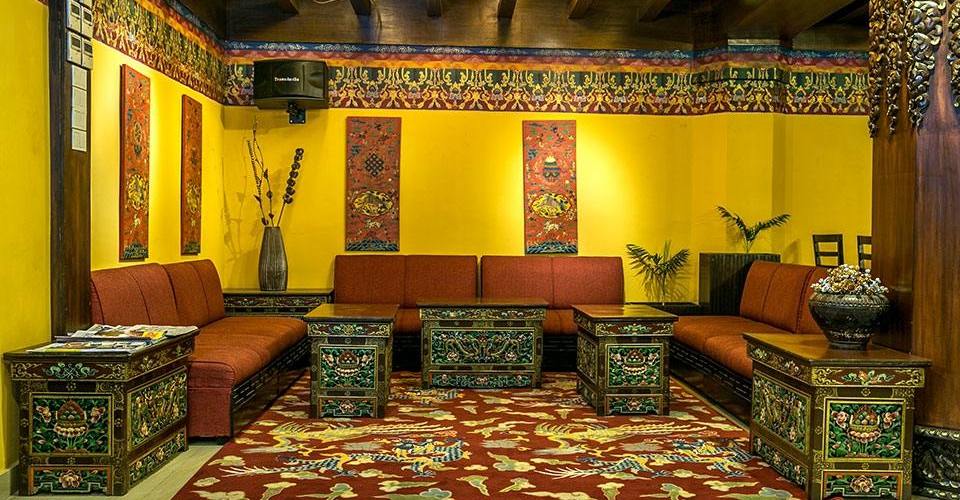 Lounge, Hotel Tibet International, Kathmandu, Nepal Rundreise