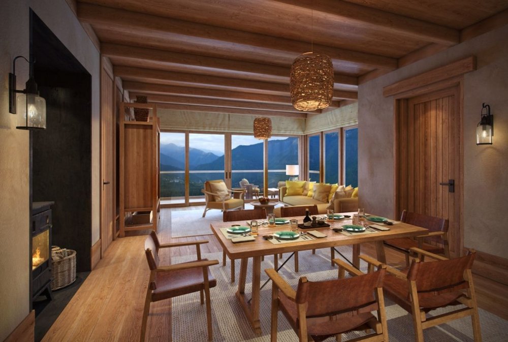 Wohnbereich der Suite, Six Senses Punakha Lodge, Bhutan Luxusreisen