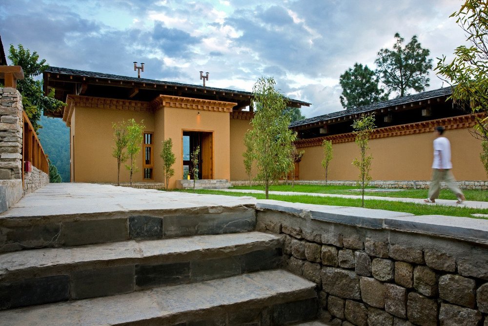 Luxusreise Bhutan, Garten, COMO Uma Punahka, Bhutan