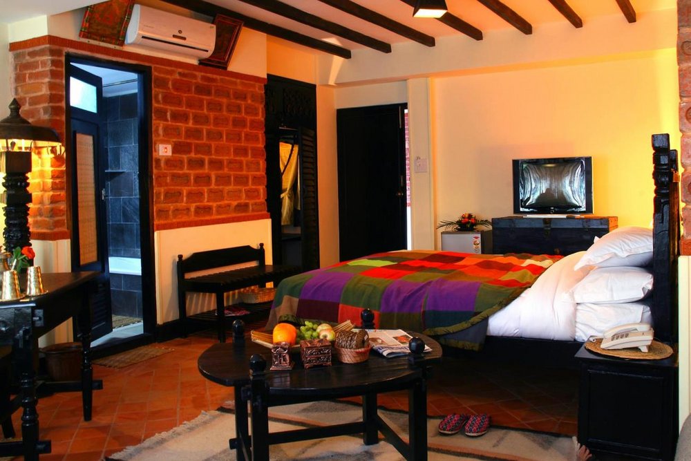 Schlafzimmer, Hotel Heritage Bhaktapur, Nepal Rundreise