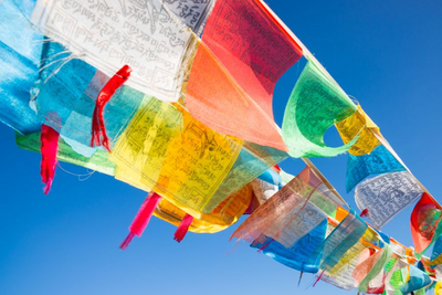Gebetsflagge, Bhutan Reisen