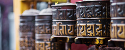 Gebtsmühlen in Kathmandu, Nepal Reise