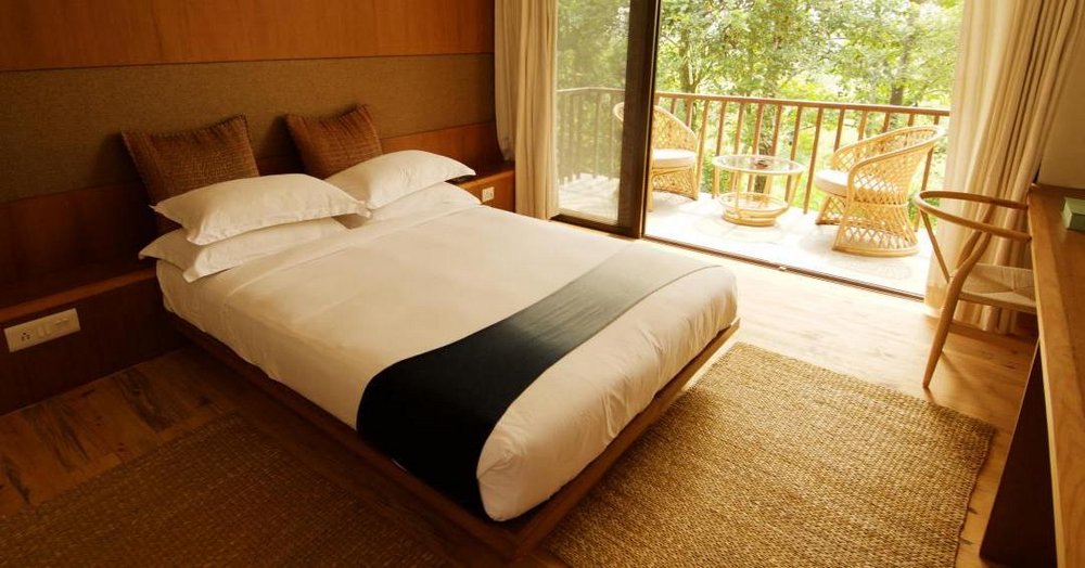Schlafzimmer, Kasara Resort, Chitwan National Park, Nepal Rundreise